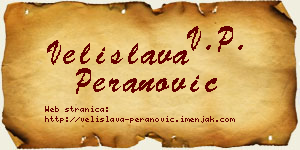 Velislava Peranović vizit kartica